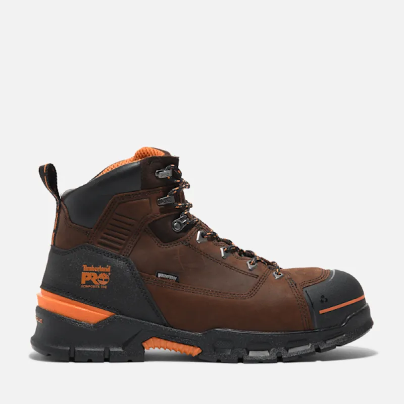 Men's Timberland PRO® Endurance EV 6" Waterproof Comp-Toe Work Boot in Brown sold by Timberland