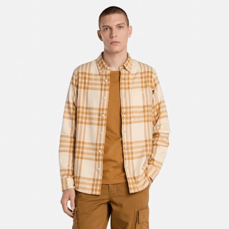 Timberland Men's Midweight Flannel Check Shirt in Angora sold by Timberland