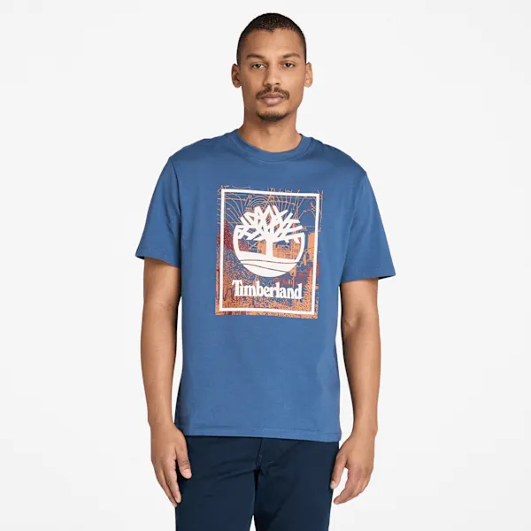 Timberland Men's Front Seasonal Stack Logo Graphic T-Shirt sold by Timberland