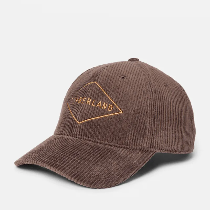 Timberland Corduroy Baseball Cap in Chocolate Brown sold by Timberland