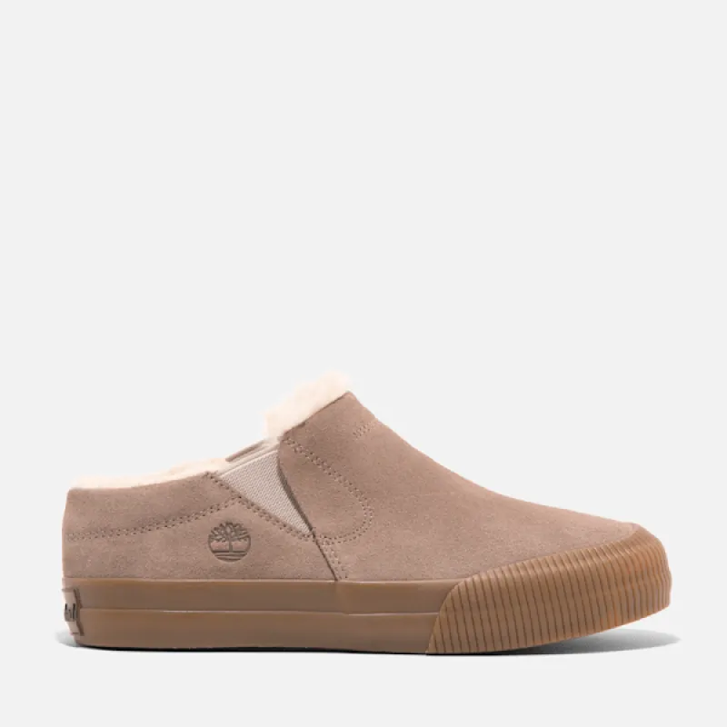 Timberland Women's Skyla Bay 2.0 Low Warm-Lined Mule in Taupe Suede sold by Timberland