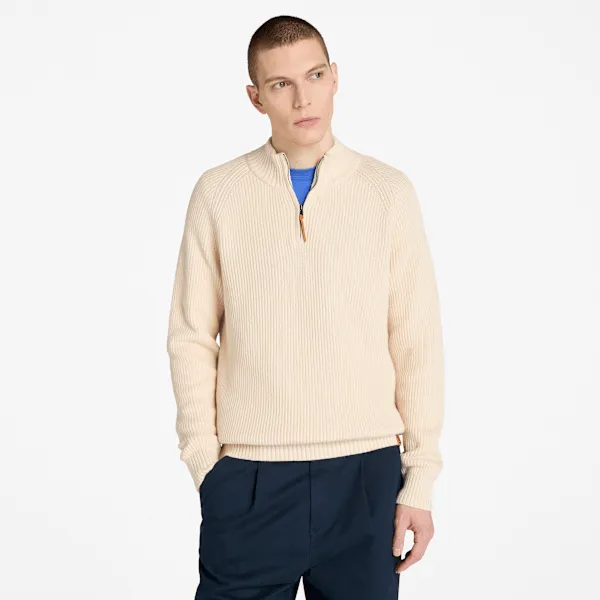 Timberland Men's Williams River Textured Quarter-Zip Sweater sold by Timberland