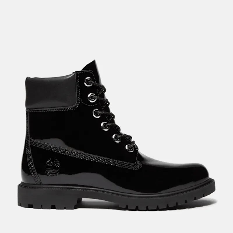 Timberland Women's Patent Leather Premium 6-Inch Waterproof Boot in Black Patnt Lthr sold by Timberland