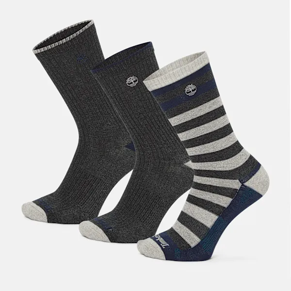 Men's Timberland® 3-Pack Craftsbury Striped Crew Sock sold by Timberland