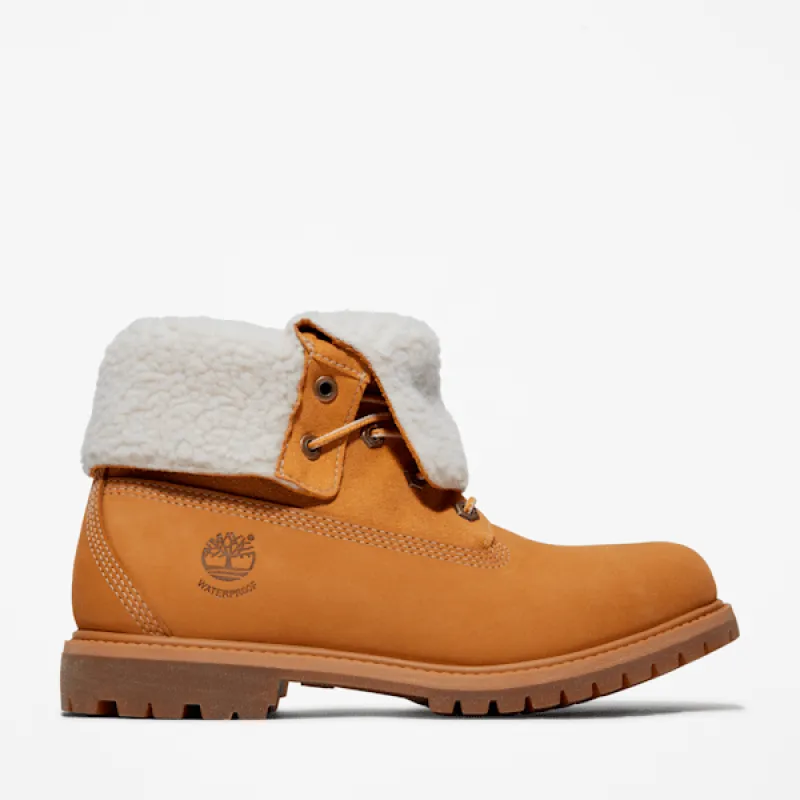 Women's Timberland® Warm-Lined Waterproof Roll-Top Boot in Wheat sold by Timberland