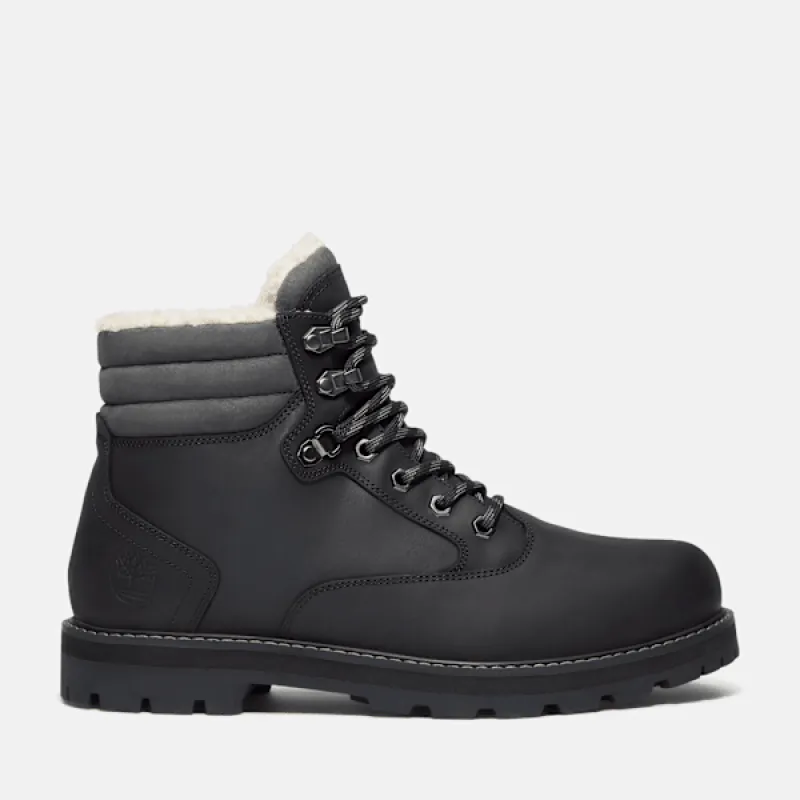 Timberland Men's Britton Road Warm-Lined Waterproof Boot in Black Full Grain sold by Timberland