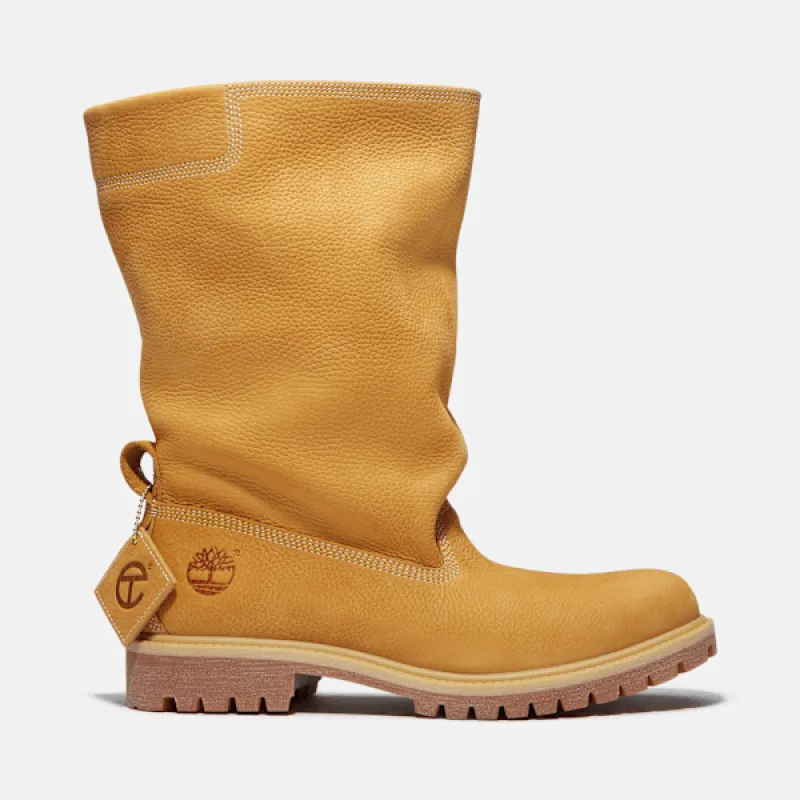 Timberland® x TELFAR Premium Pull-On Boot in Wheat Nubuck sold by Timberland