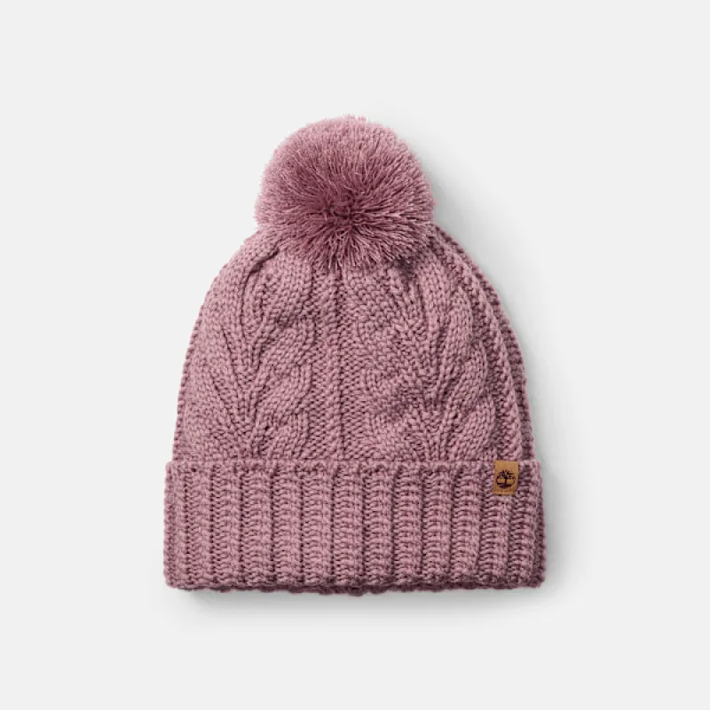 Timberland Women's Cable Beanie with Pom sold by Timberland