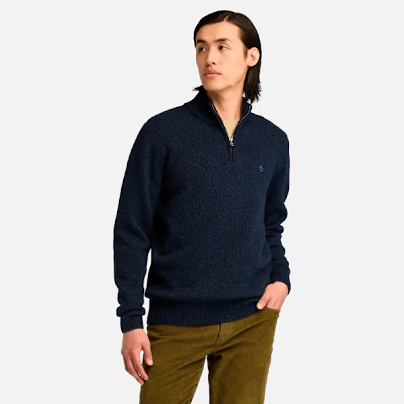 Timberland Men's Twisted Yarn Quarter-Zip Sweater sold by Timberland