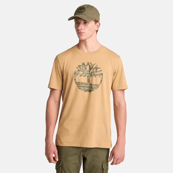 Timberland Men's Northwood Floral Tree Logo Short-Sleeve T-Shirt sold by Timberland