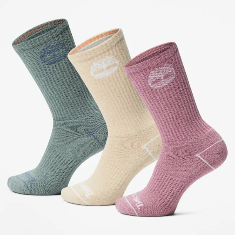 Timberland Women's Bowden 3-Pack Full Cushion Crew Sock sold by Timberland