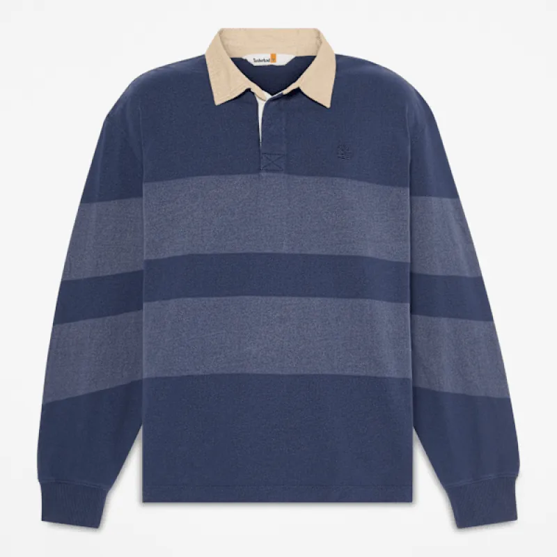 Timberland Striped Long-Sleeve Rugby Polo Shirt sold by Timberland