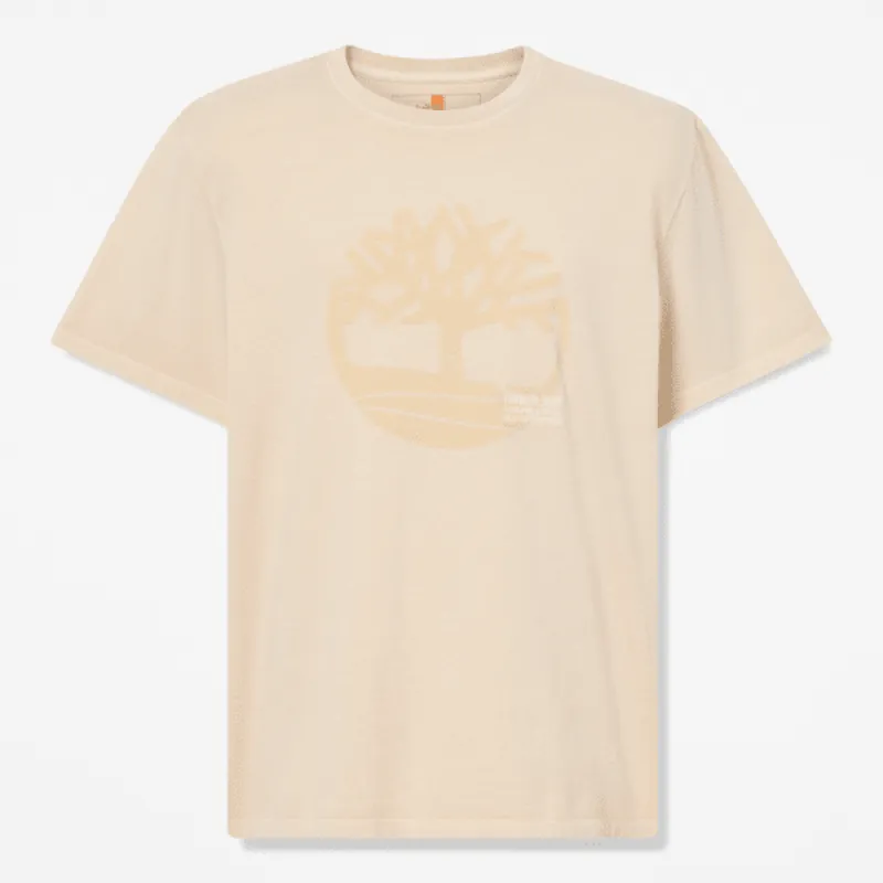 Timberland Men's Garment Dyed Logo Graphic T-Shirt sold by Timberland