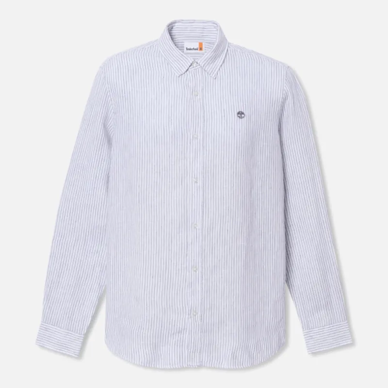 Timberland Men's Mill Brook Regular Fit Linen Shirt made by Timberland