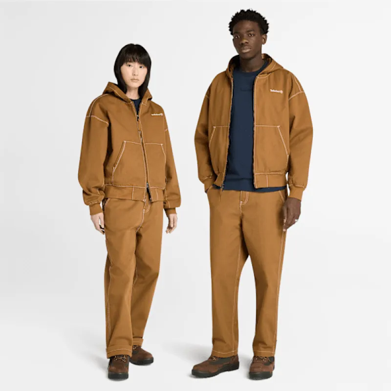 Timberland Washed Duck Canvas Hooded Bomber made by Timberland