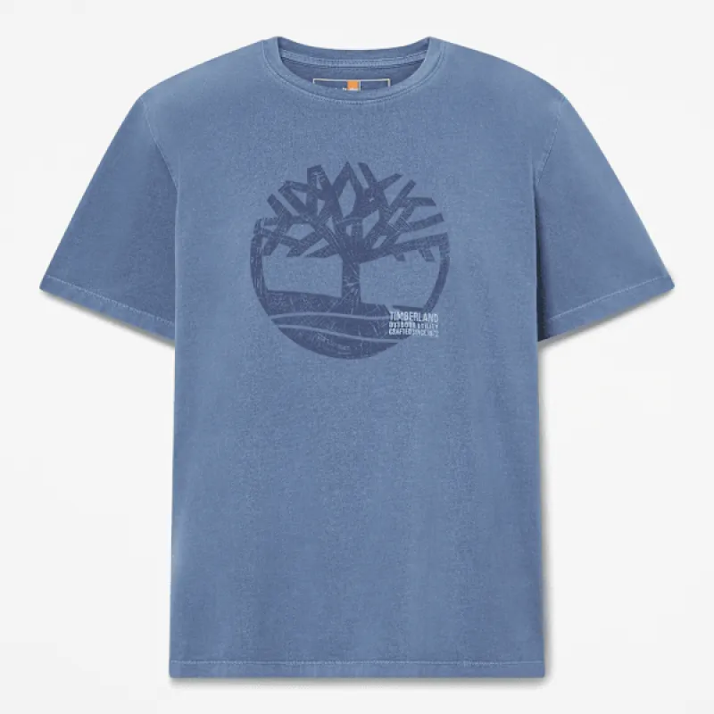Timberland Men's Garment Dyed Logo Graphic T-Shirt sold by Timberland