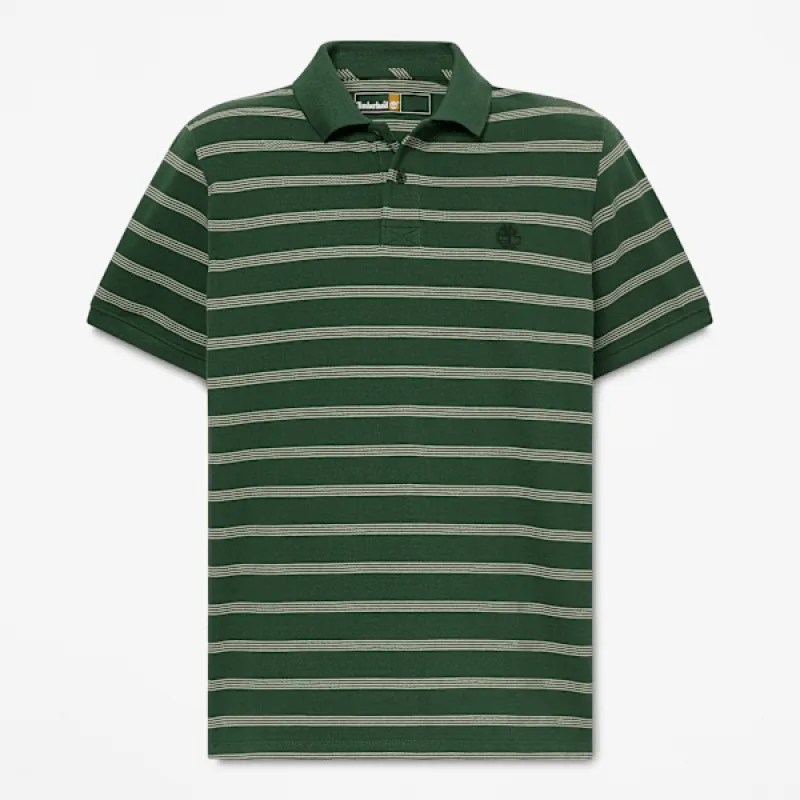 Timberland Men's Millers River Striped Short-Sleeve Polo sold by Timberland
