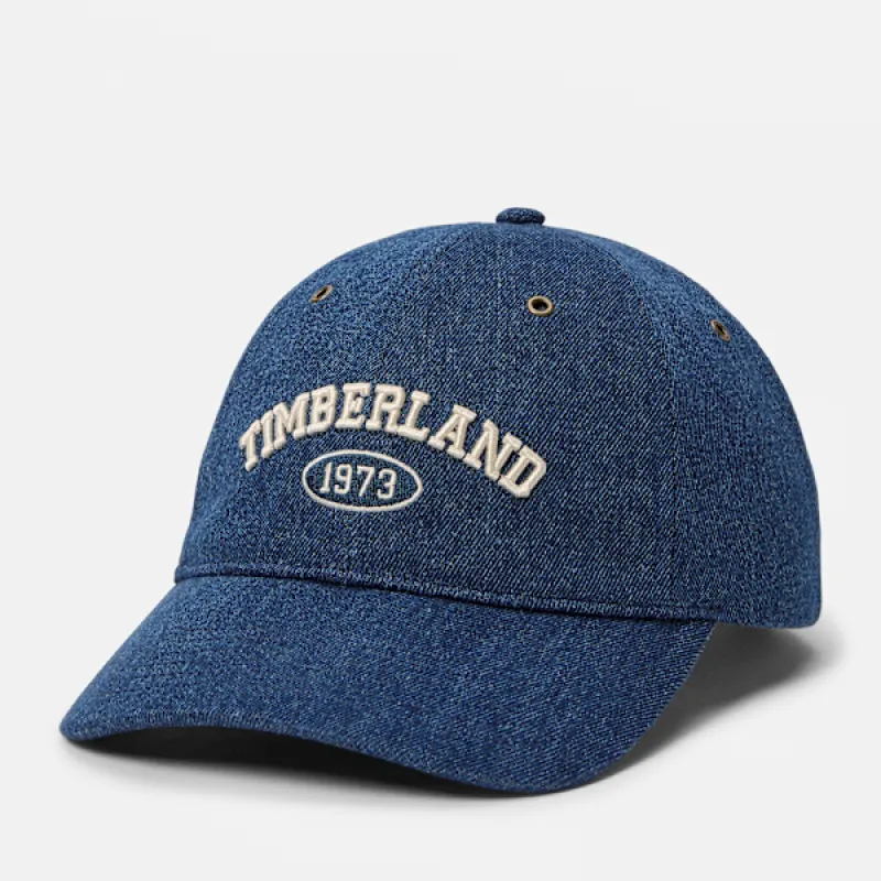 Timberland Denim Varsity Baseball Cap sold by Timberland