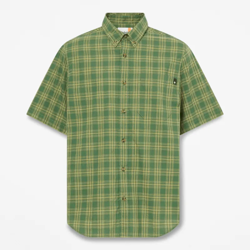 Timberland Men's Checkered Poplin Short-Sleeve Shirt made by Timberland