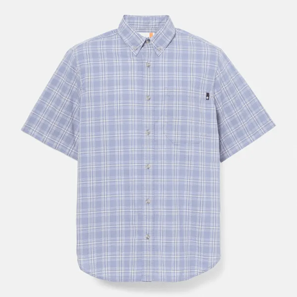 Timberland Men's Checkered Poplin Short-Sleeve Shirt sold by Timberland