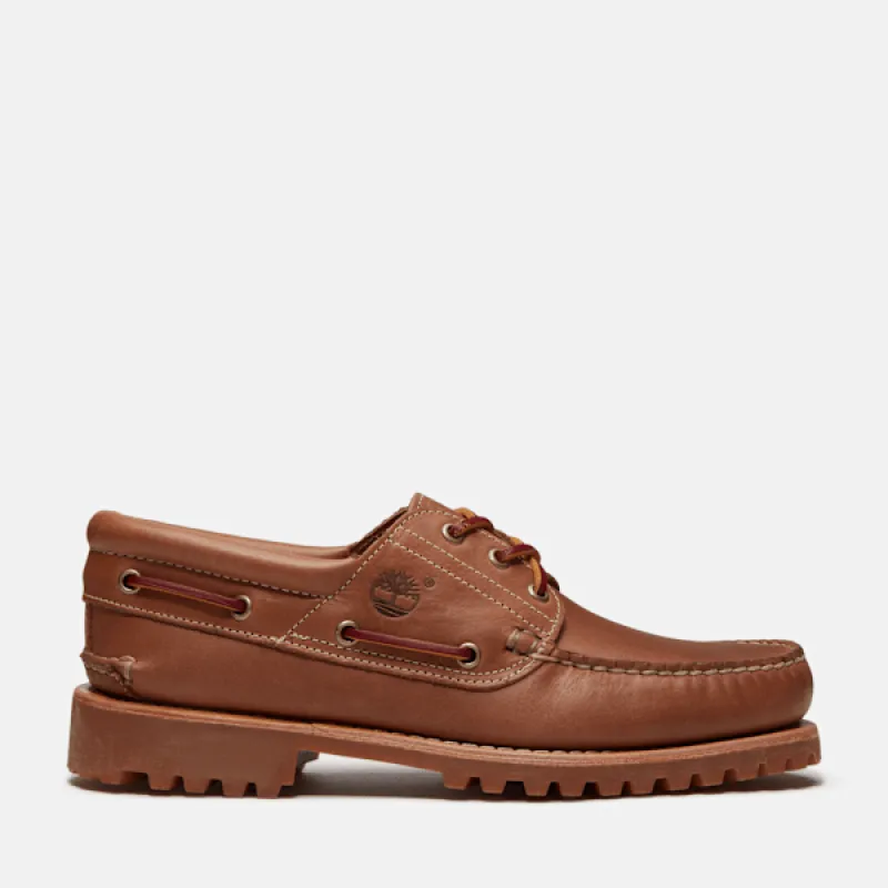 Men's Timberland® Authentic 3-Eye Lug Handsewn Boat Shoe made by Timberland