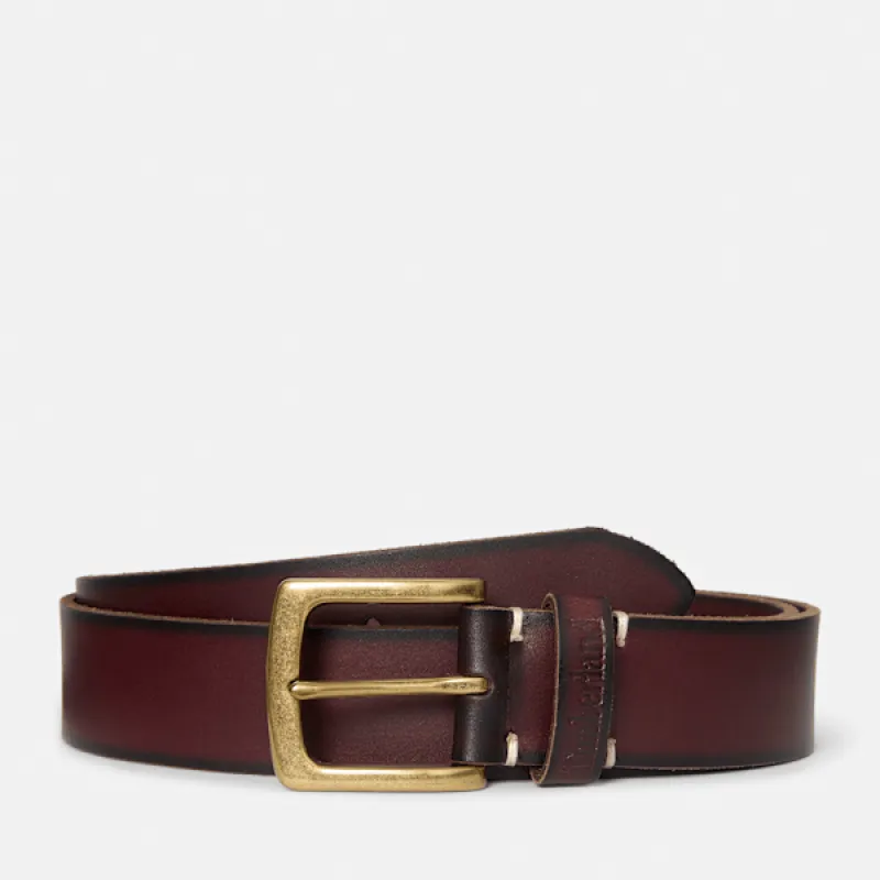 Timberland Men's Rugged Leather Belt made by Timberland