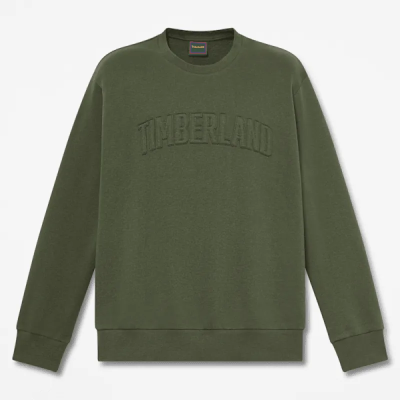 Timberland Men's Wareham Logo Patch Crew Sweatshirt made by Timberland