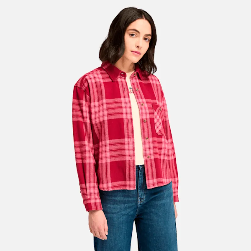 Timberland Women's Midweight Flannel Pocket Shirt made by Timberland