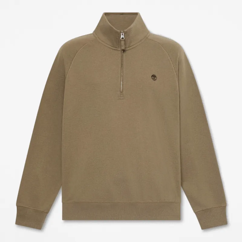 Timberland Men's Exeter River Embroidered Logo Quarter-Zip Sweatshirt made by Timberland