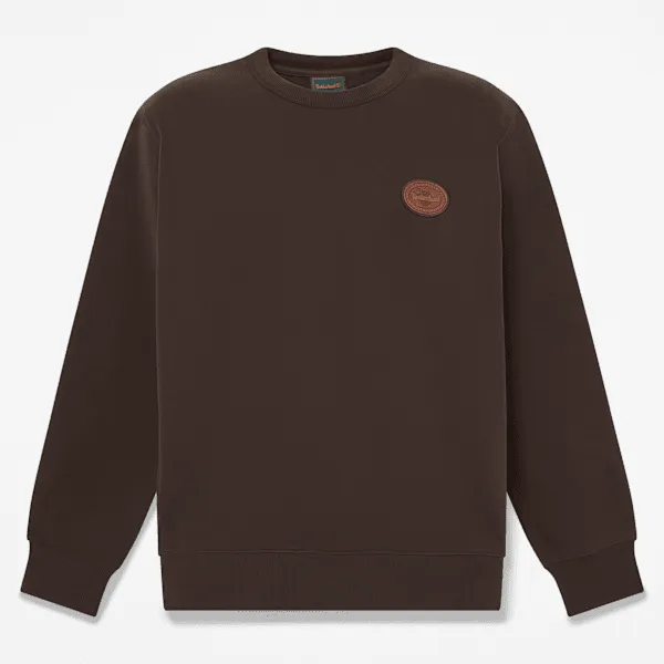 Timberland Men's Leather Patch Crew Sweatshirt sold by Timberland
