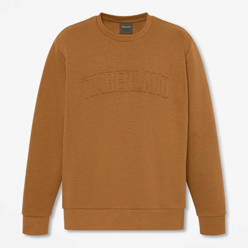 Timberland Men's Wareham Logo Patch Crew Sweatshirt made by Timberland