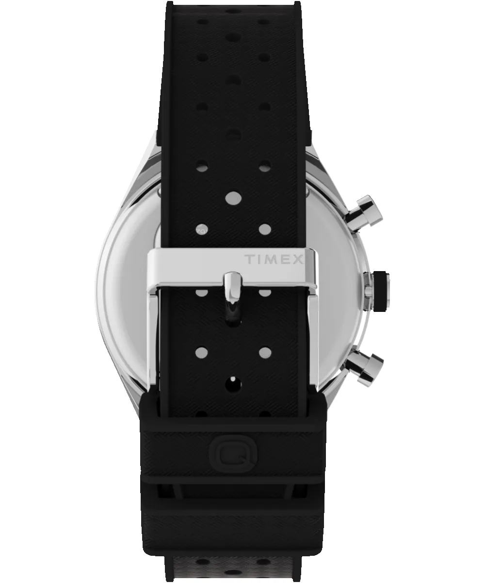 Q Timex 3-Time Zone Chronograph 40mm Synthetic Rubber Strap Watch sold by Timex product image thumbnail 3