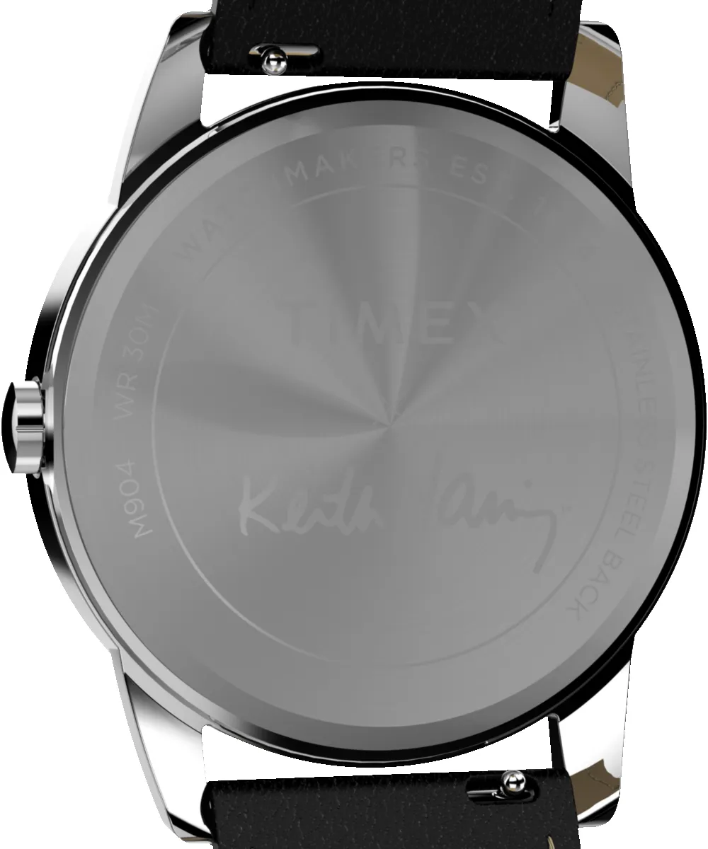 Timex Easy Reader x Keith Haring 38mm Leather Strap Watch sold by Timex product image thumbnail 4