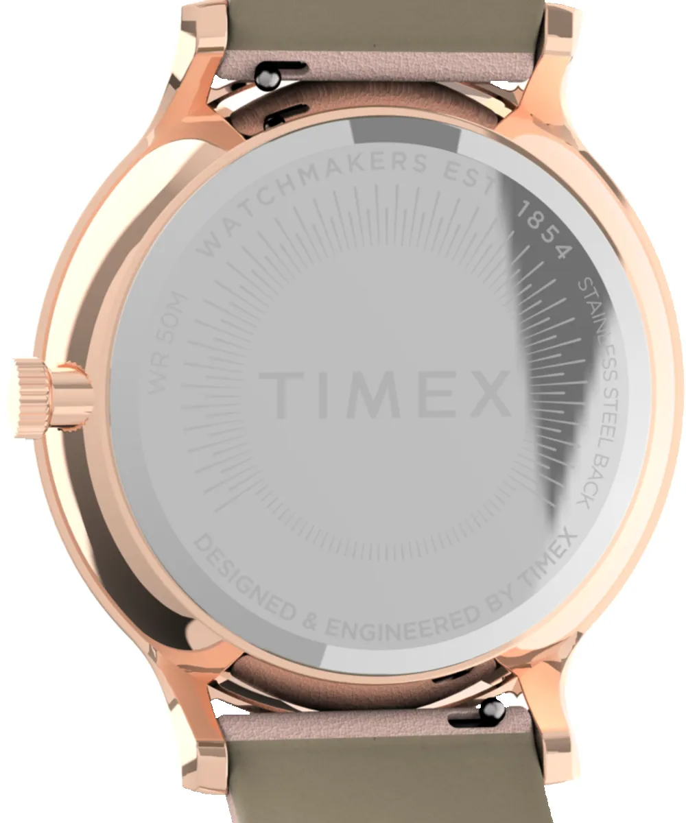 Transcend™ Multifunction 38mm Leather Strap Watch sold by Timex product image thumbnail 4