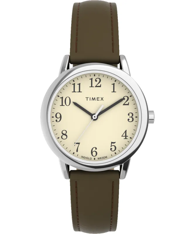 Easy Reader® 30mm One-Time Adjustable Leather Strap Watch sold by Timex