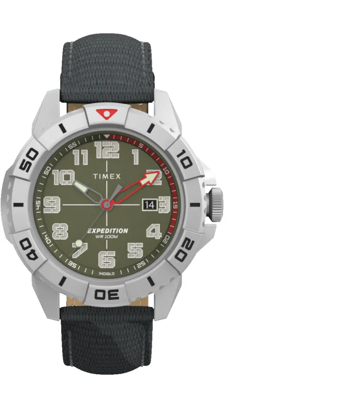Expedition North® Ridge 42mm Leather Strap Watch sold by Timex