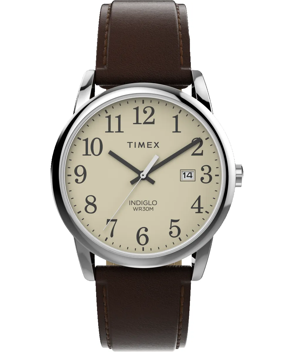 Easy Reader® 38mm One-Time Adjustable Leather Strap Watch sold by Timex
