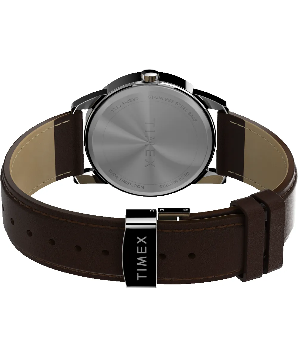 Easy Reader® 38mm One-Time Adjustable Leather Strap Watch sold by Timex product image thumbnail 5