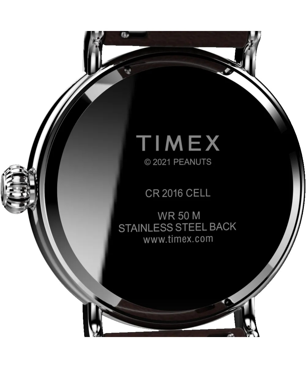 Timex Standard x Peanuts Take Care 40mm Leather Strap Watch sold by Timex product image thumbnail 4