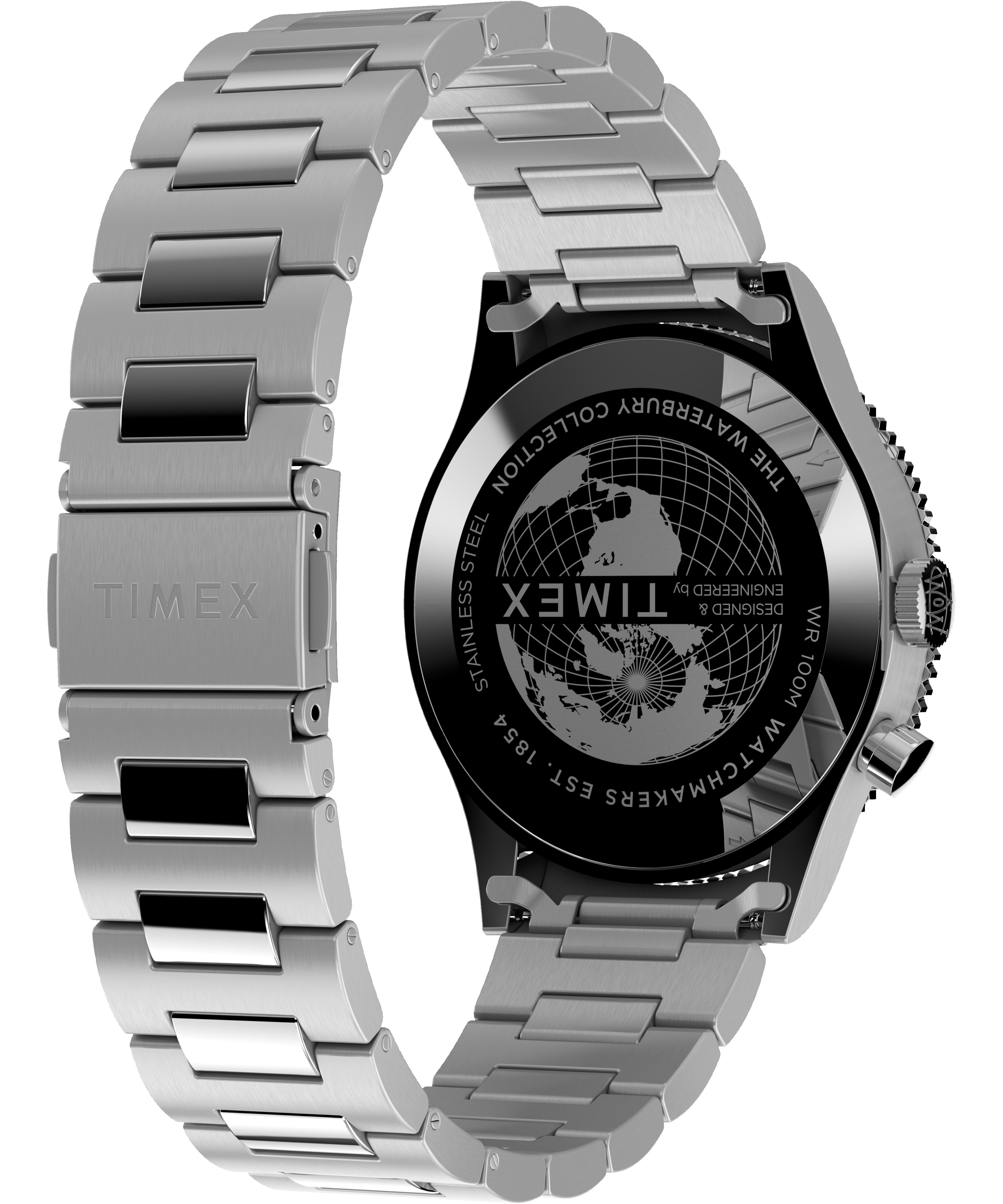 Waterbury Traditional GMT 39mm Stainless Steel Bracelet Watch sold by Timex product image thumbnail 5