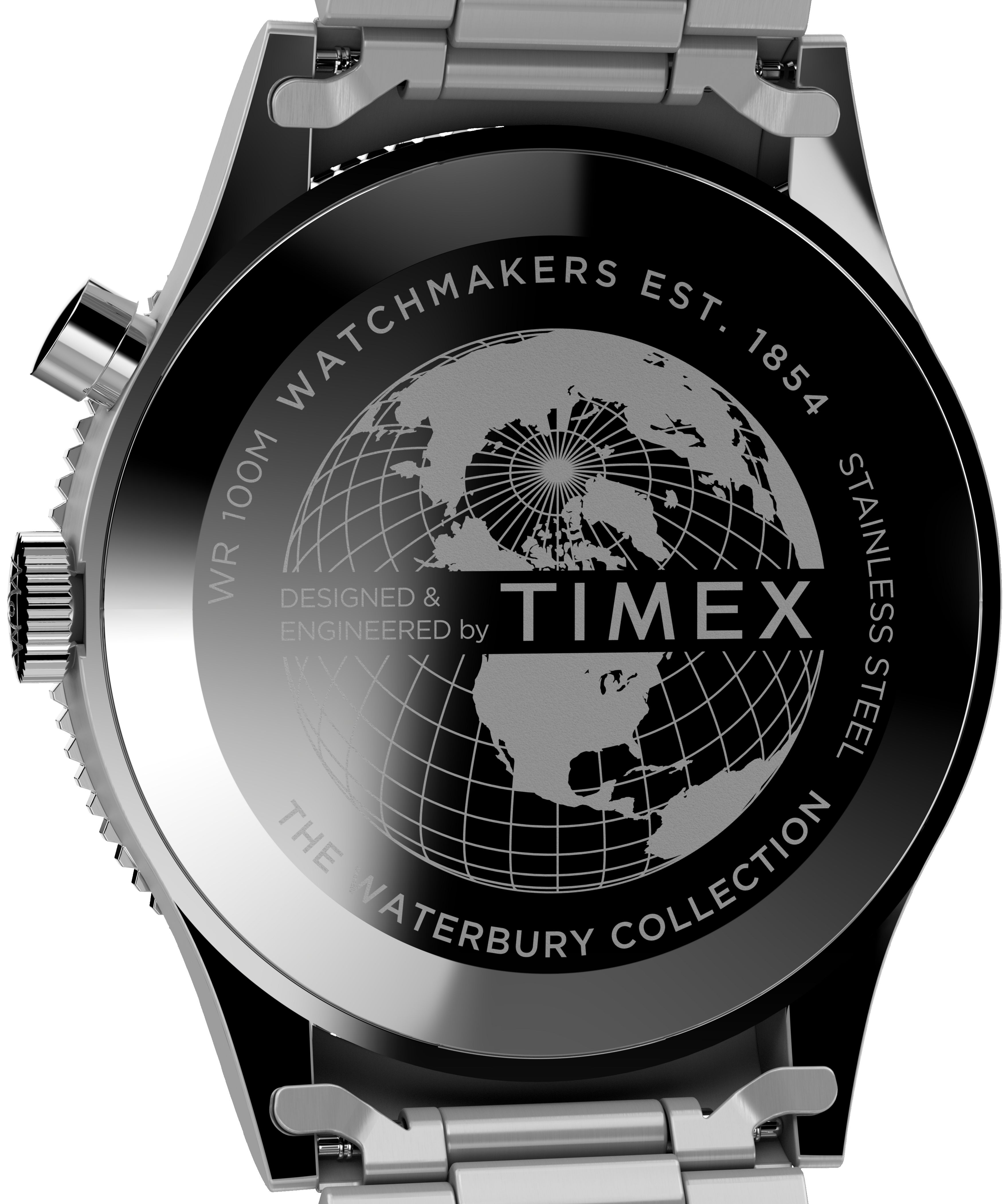 Waterbury Traditional GMT 39mm Stainless Steel Bracelet Watch sold by Timex product image thumbnail 4