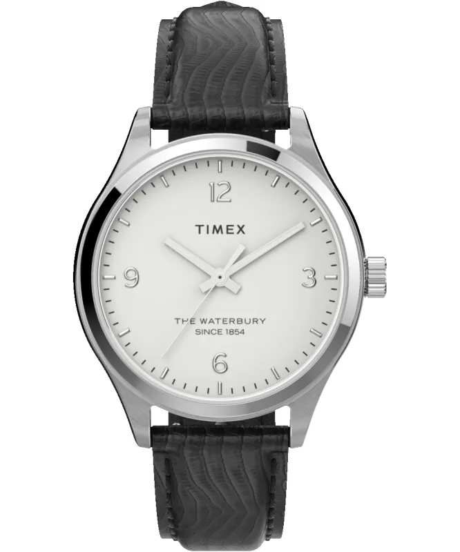 Waterbury Traditional 34mm Leather Strap Watch sold by Timex