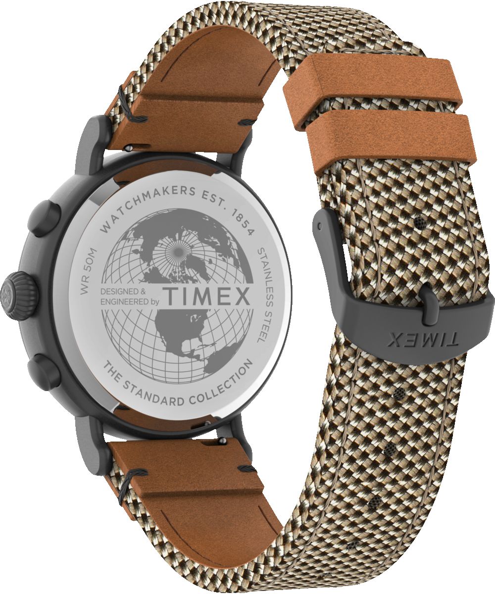Timex Standard Chronograph 41mm Fabric and Leather Strap Watch sold by Timex product image thumbnail 5