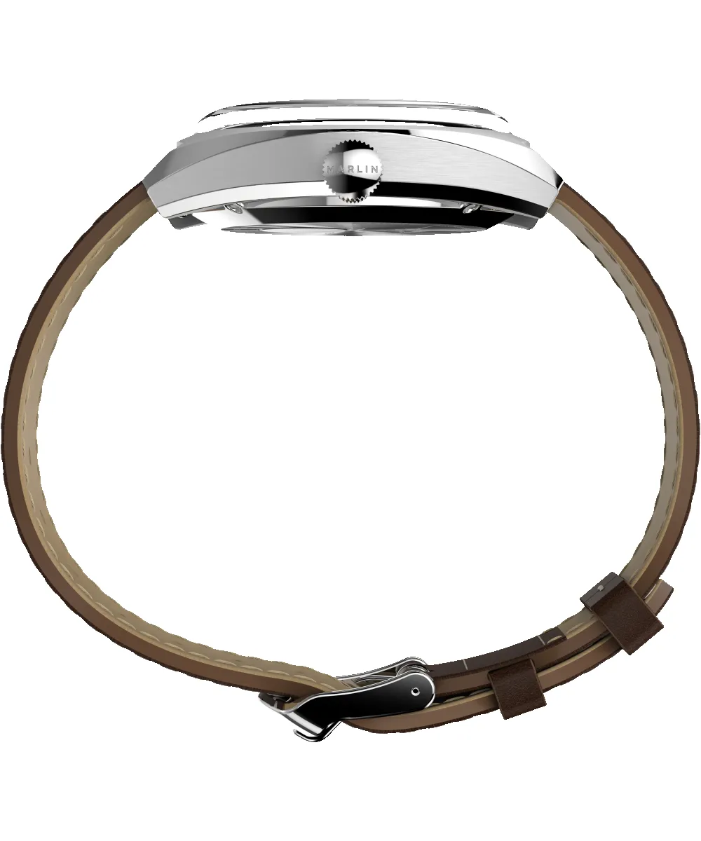 Marlin® Sub-Dial Automatic 39mm Leather Strap Watch sold by Timex product image thumbnail 2