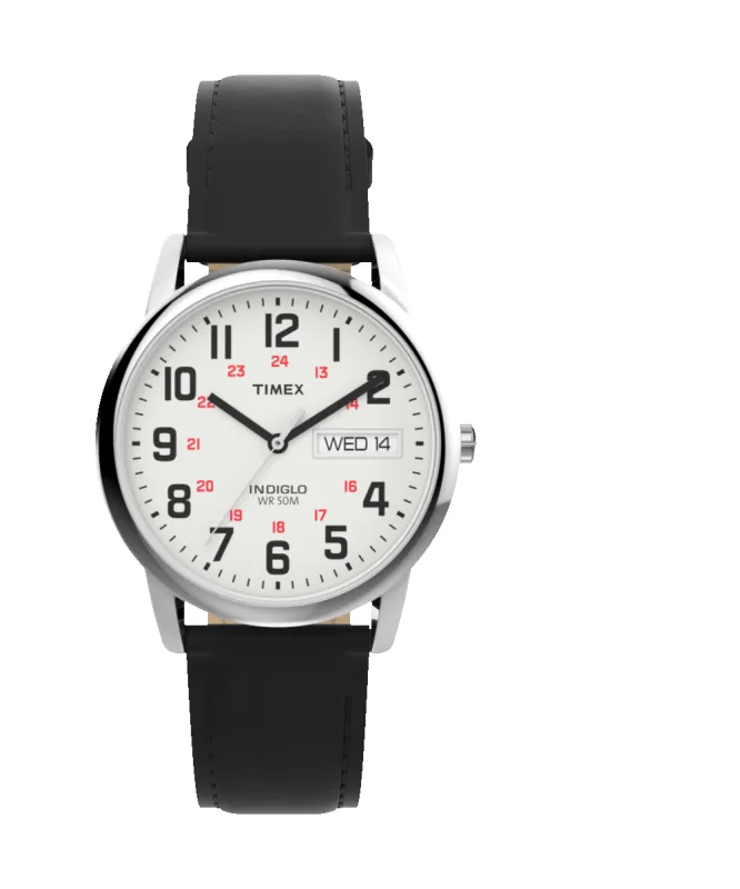 Easy Reader 35mm Leather Strap Watch sold by Timex