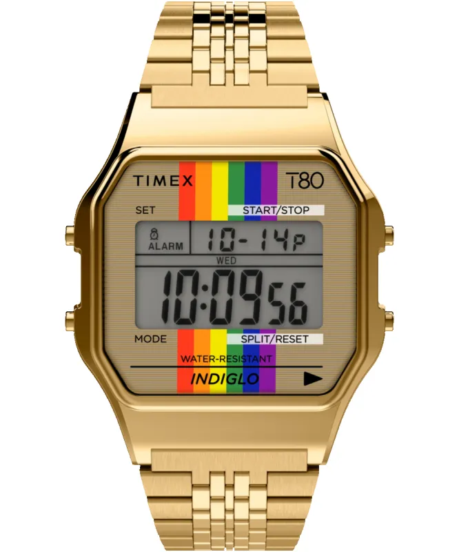 Timex T80 Rainbow 34mm Stainless Steel Bracelet Watch sold by Timex