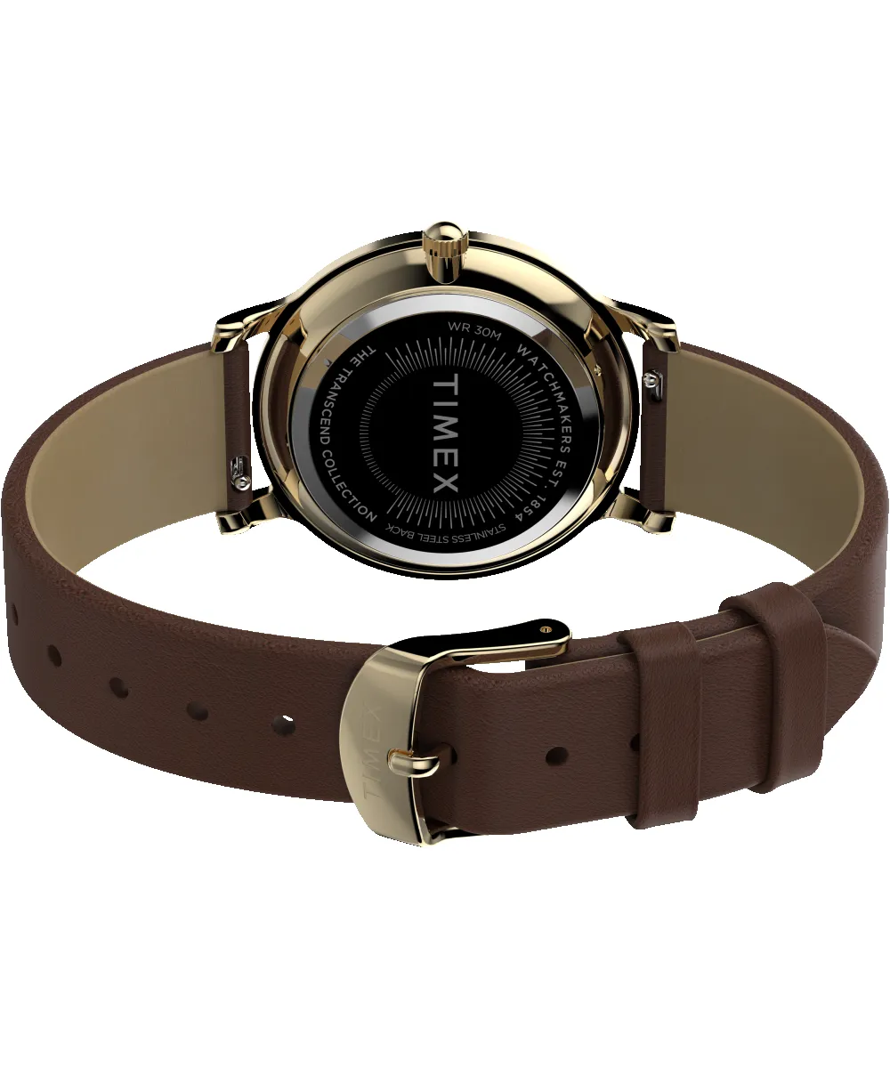 Transcend 34mm Leather Strap Watch sold by Timex product image thumbnail 5