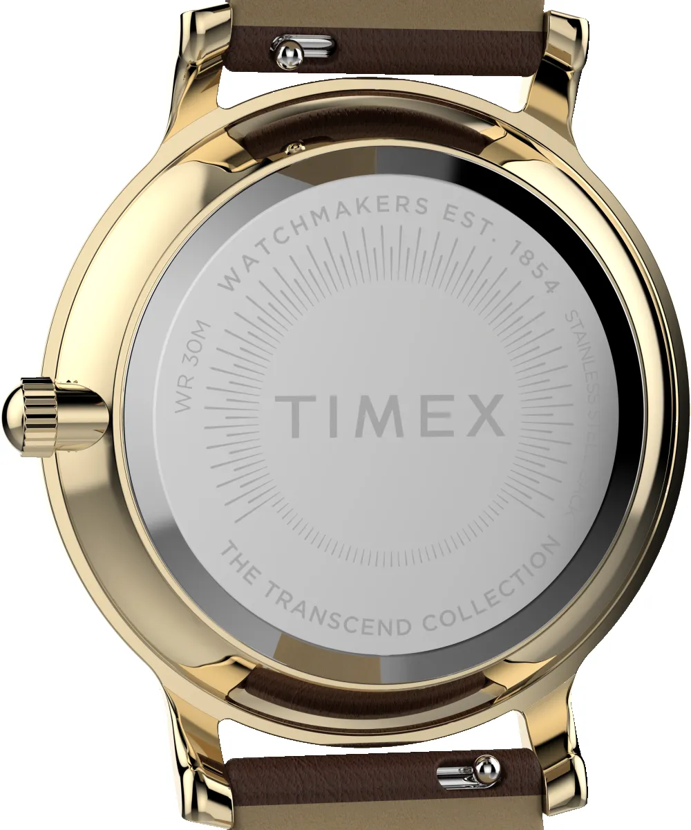Transcend 34mm Leather Strap Watch sold by Timex product image thumbnail 4