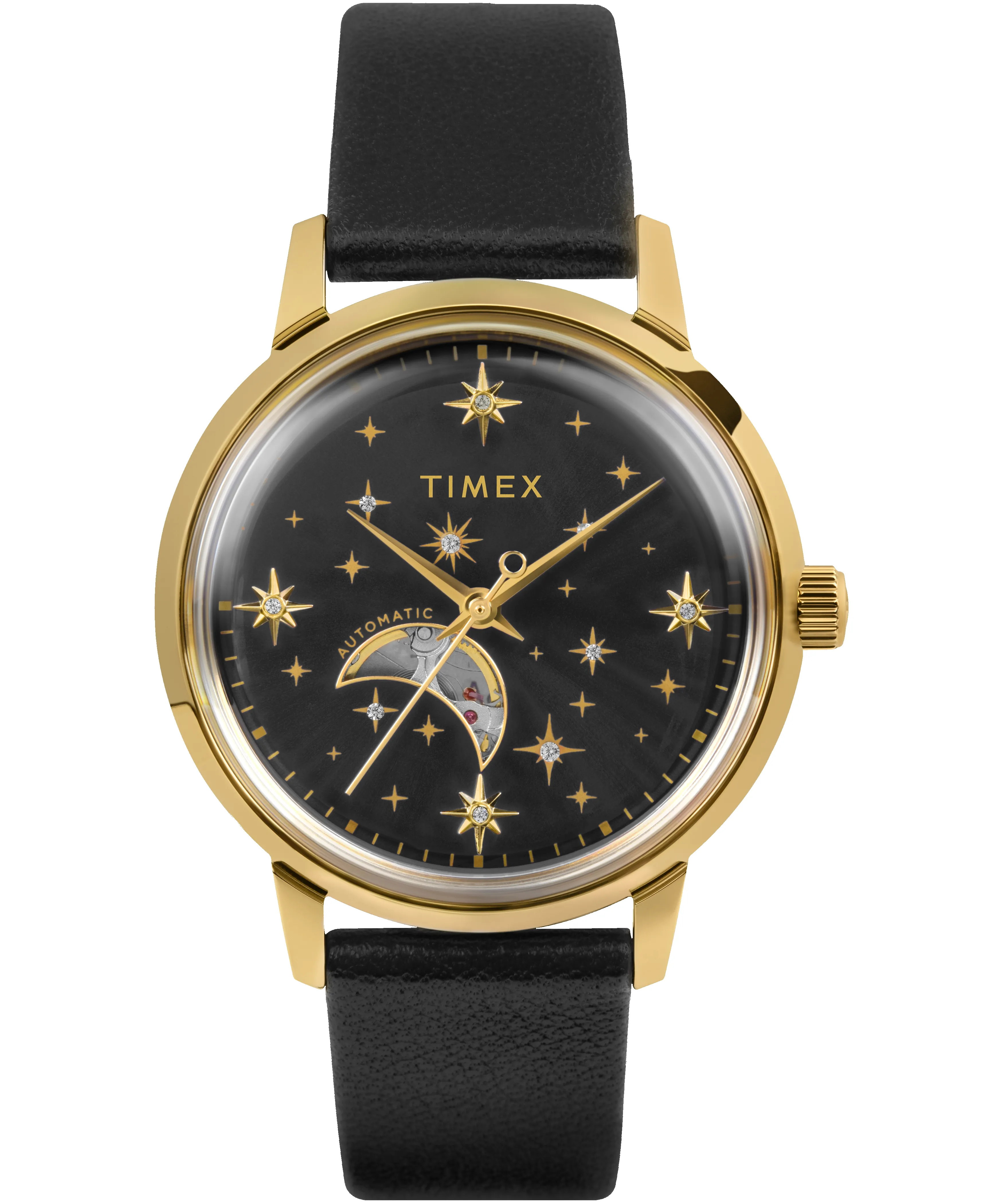 Celestial Automatic 38mm Leather Strap Watch sold by Timex