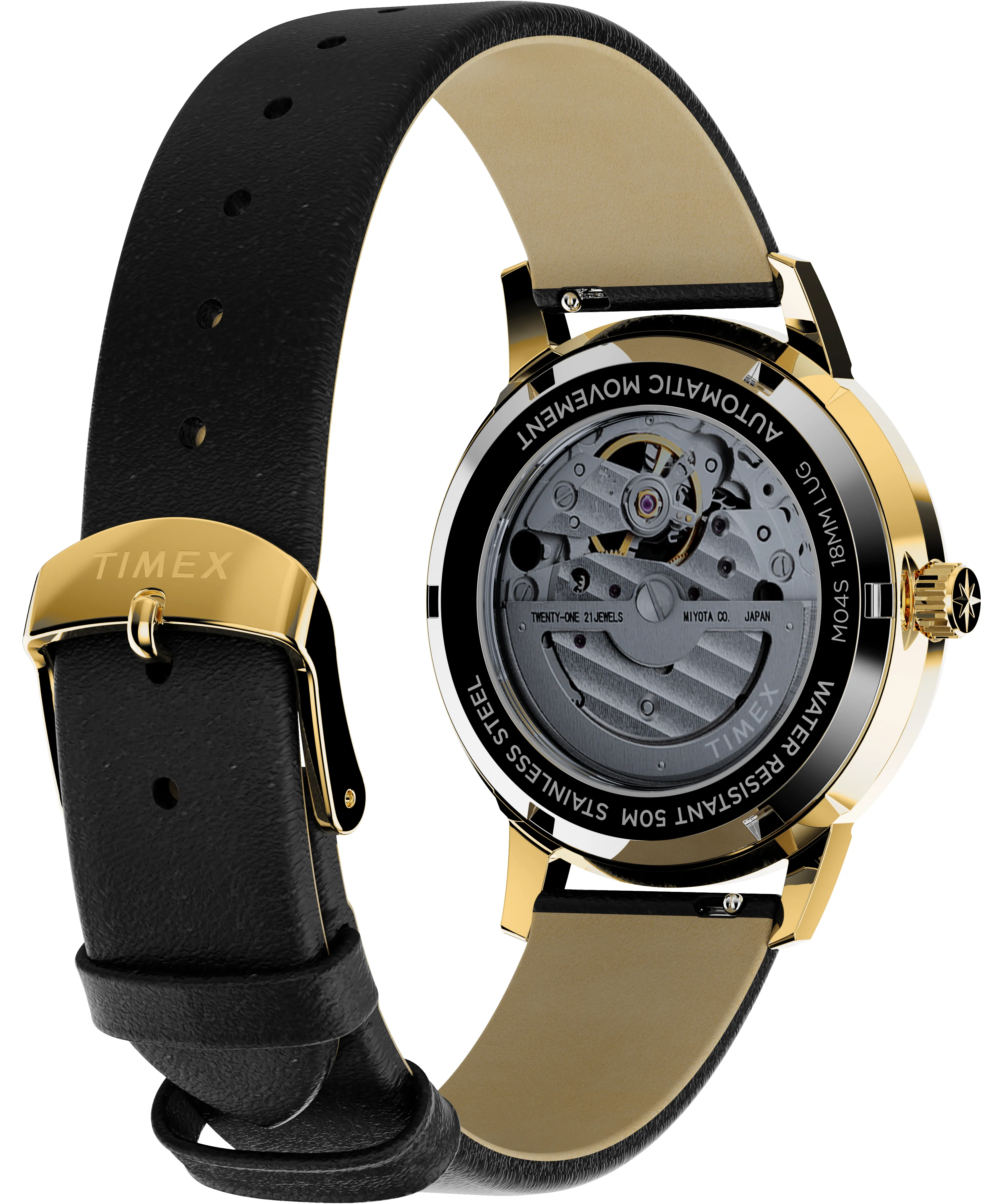 Celestial Automatic 38mm Leather Strap Watch sold by Timex product image thumbnail 5